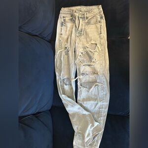 American Eagle Outfitters Distressed Gray Skinny Jeans